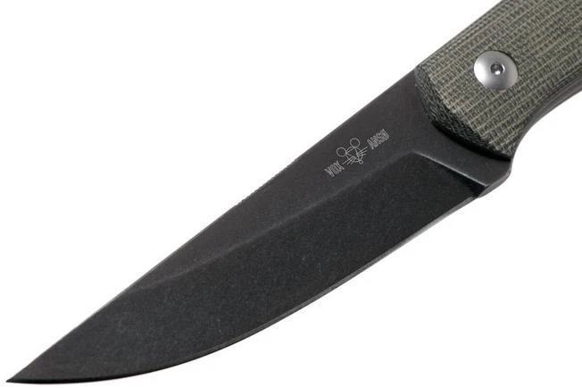 GiantMouse GMF2-P-G Green Canvas Micarta, PVD, Fixed Knife, Ansø En Voxnaes Design 3 GiantMouse GMF2-P-G Green Canvas Micarta, PVD, Fixed Knife, Ansø En Voxnaes Design - Image 3