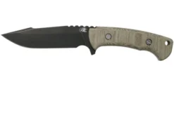 Rick Hinderer Ranch Harpoon Spanto Battle Black Green Micarta Survival Knife