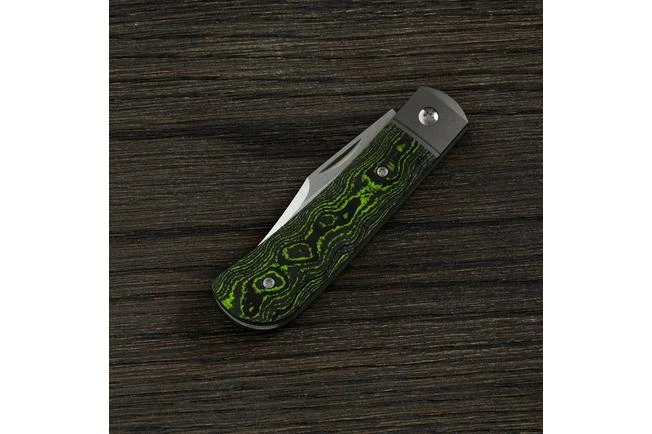 Jack Wolf Benny's Clip CamoCarbon Toxic Green, BENNY-01-CCTG, Slipjoint Pocket Knife 2 Jack Wolf Benny's Clip CamoCarbon Toxic Green, BENNY-01-CCTG, Slipjoint Pocket Knife - Image 2