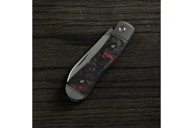 Jack Wolf K9 Jack, Red Dark Matter Fat Carbon K9-01-DMR Slipjoint Pocket Knife 2 Jack Wolf K9 Jack, Red Dark Matter Fat Carbon K9-01-DMR Slipjoint Pocket Knife - Image 2