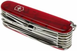 Victorinox Swisschamp (33) - Red Transparant -Victorinox Store VT1 6795 T 06 victorinox swisschamp 33 rood transparant vt1 6795 t d6