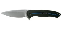 WE Knife Kitefin 2001E Black Titanium, Blue Line Pocket Knife