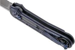 WE Knife Double Helix 815D Pocket Knife, Blue Handle, Stonewashed Blade -Victorinox Store WK815D 05 we knife