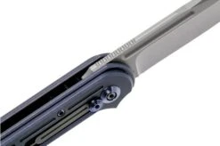 WE Knife Double Helix 815D Pocket Knife, Blue Handle, Stonewashed Blade -Victorinox Store WK815D 06 we knife