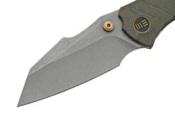 WE Knife High-Fin, WE22005-4, Tiger Stripe Titanium, Grey CPM-20CV Pocket Knife -Victorinox Store WKWE22005 4 03 weknife