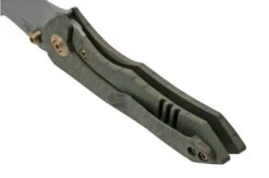 WE Knife High-Fin, WE22005-4, Tiger Stripe Titanium, Grey CPM-20CV Pocket Knife -Victorinox Store WKWE22005 4 04 weknife