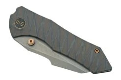 WE Knife High-Fin, WE22005-4, Tiger Stripe Titanium, Grey CPM-20CV Pocket Knife -Victorinox Store WKWE22005 4 06 weknife